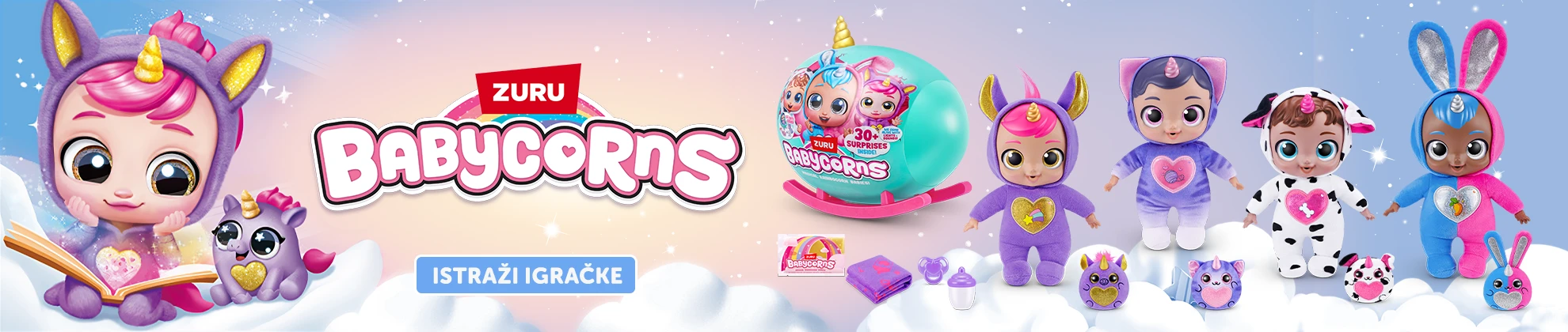 Babycorns banner s pozivom na klik koji vodi na stranicu branda s ponudom igrački_desktop